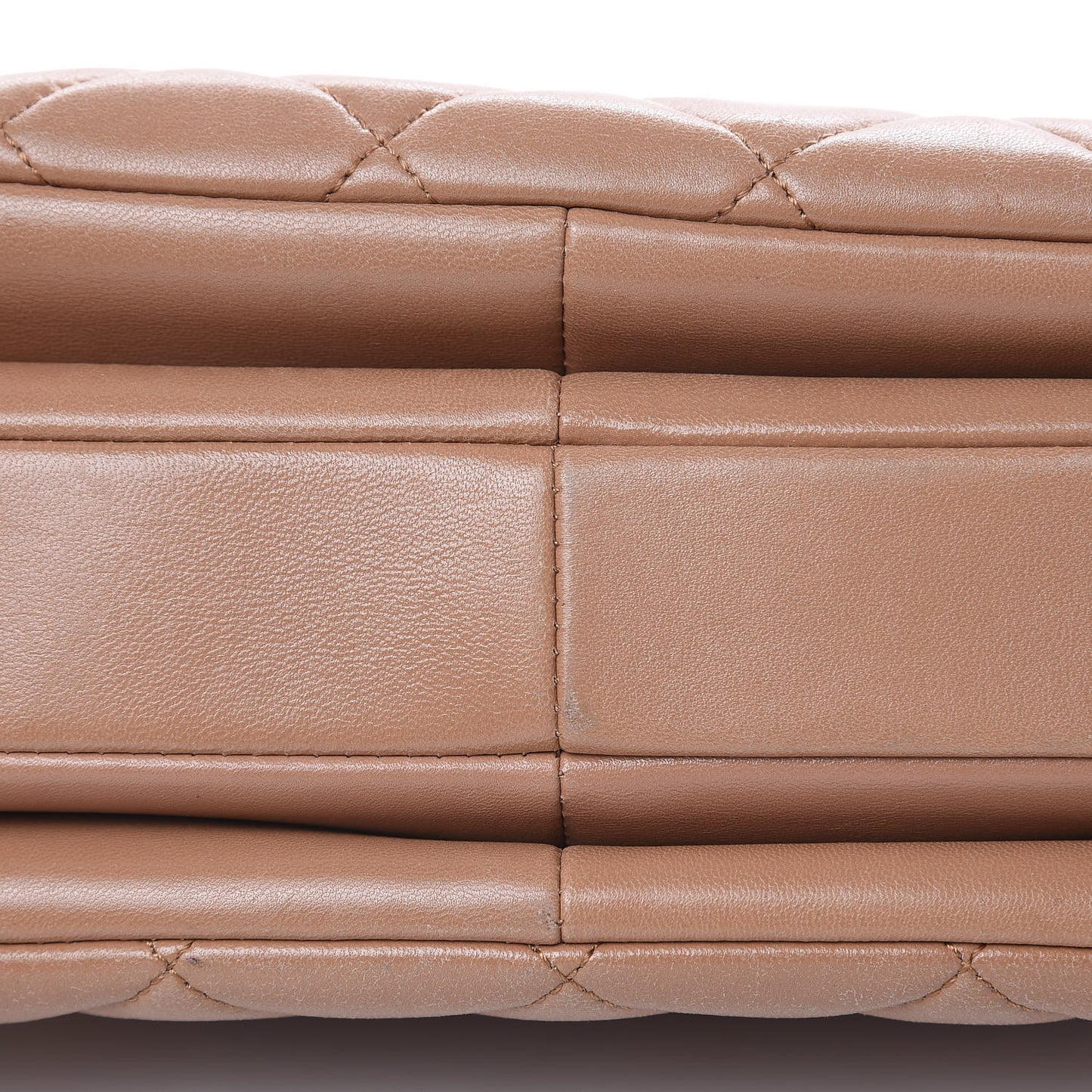 Lambskin Quilted Small Trendy CC Flap Dual Handle Bag Camel