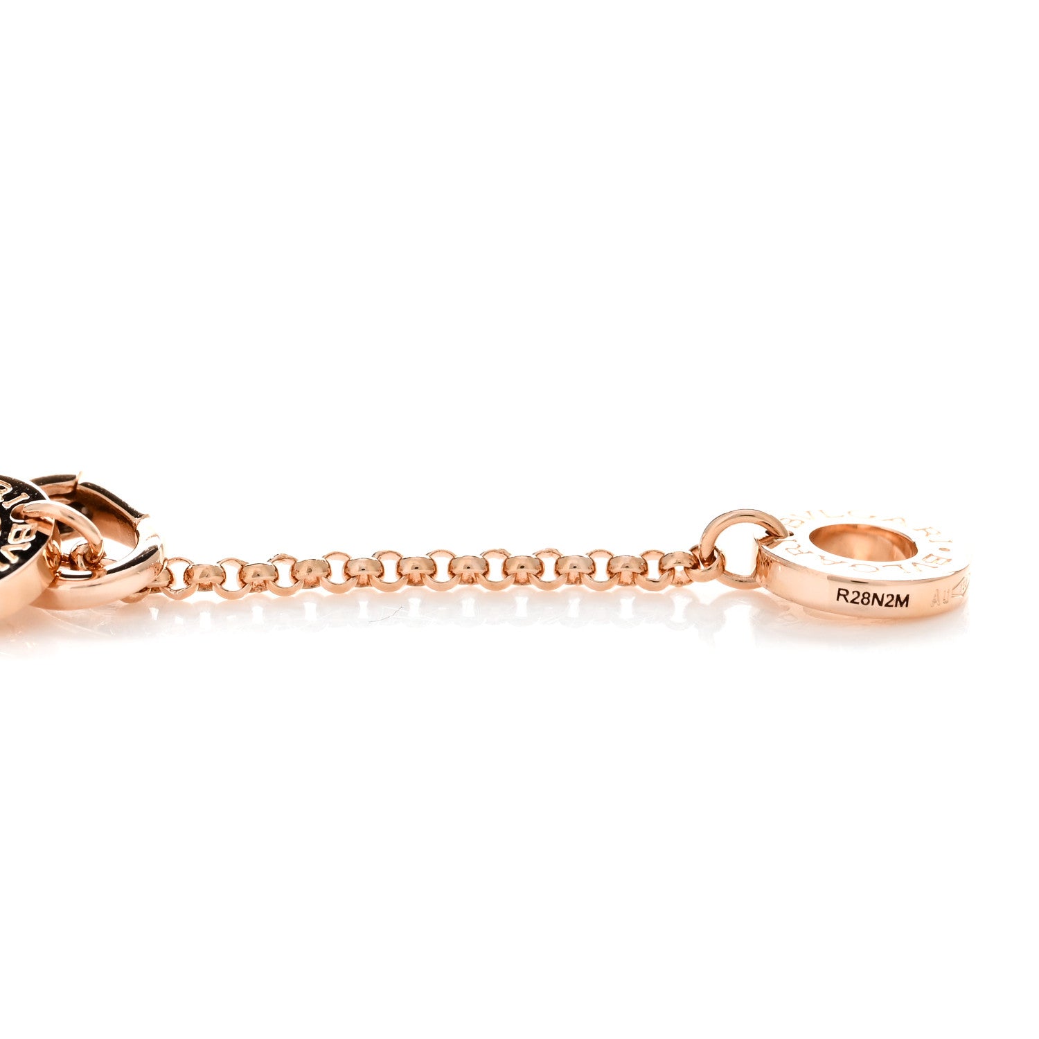 Bulgari 18K Rose Gold Cermet Small B.Zero1 Pendant Necklace 2 of 3