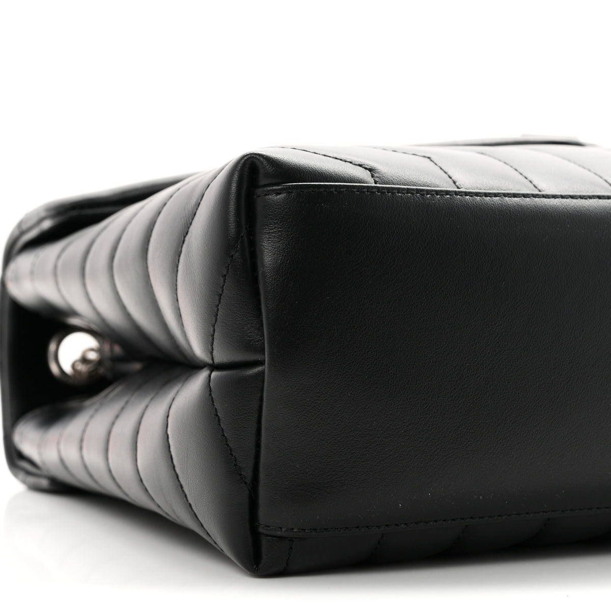 Saint Laurent Calfskin Y Quilted Monogram Medium Loulou Chain Satchel Black 9 of 10