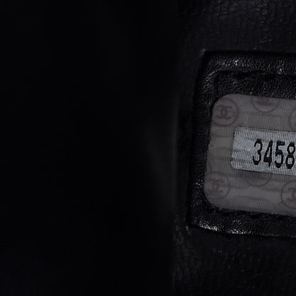 Chanel Calfskin Stitched XL Weekender Black 9 of 12