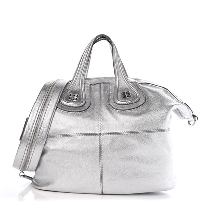 Givenchy Metallic Calfskin Medium Nightingale Silver 1 of 8