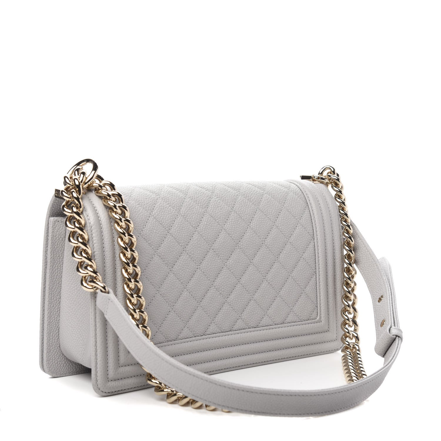 Chanel Caviar Quilted Medium Boy Flap Grey 3 of 11
