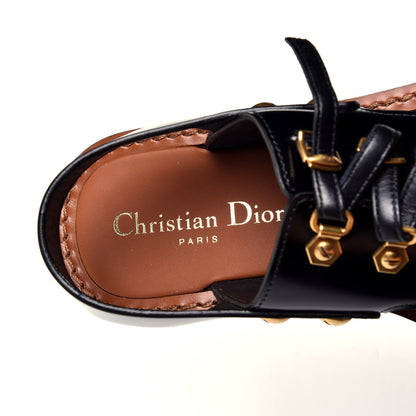 Christian Dior Calfskin D-Trap Flat Sandals 35.5 Black 8 of 12