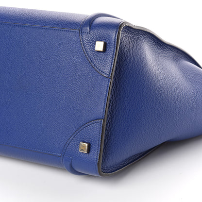 Celine Drummed Calfskin Mini Luggage Indigo 8 of 9