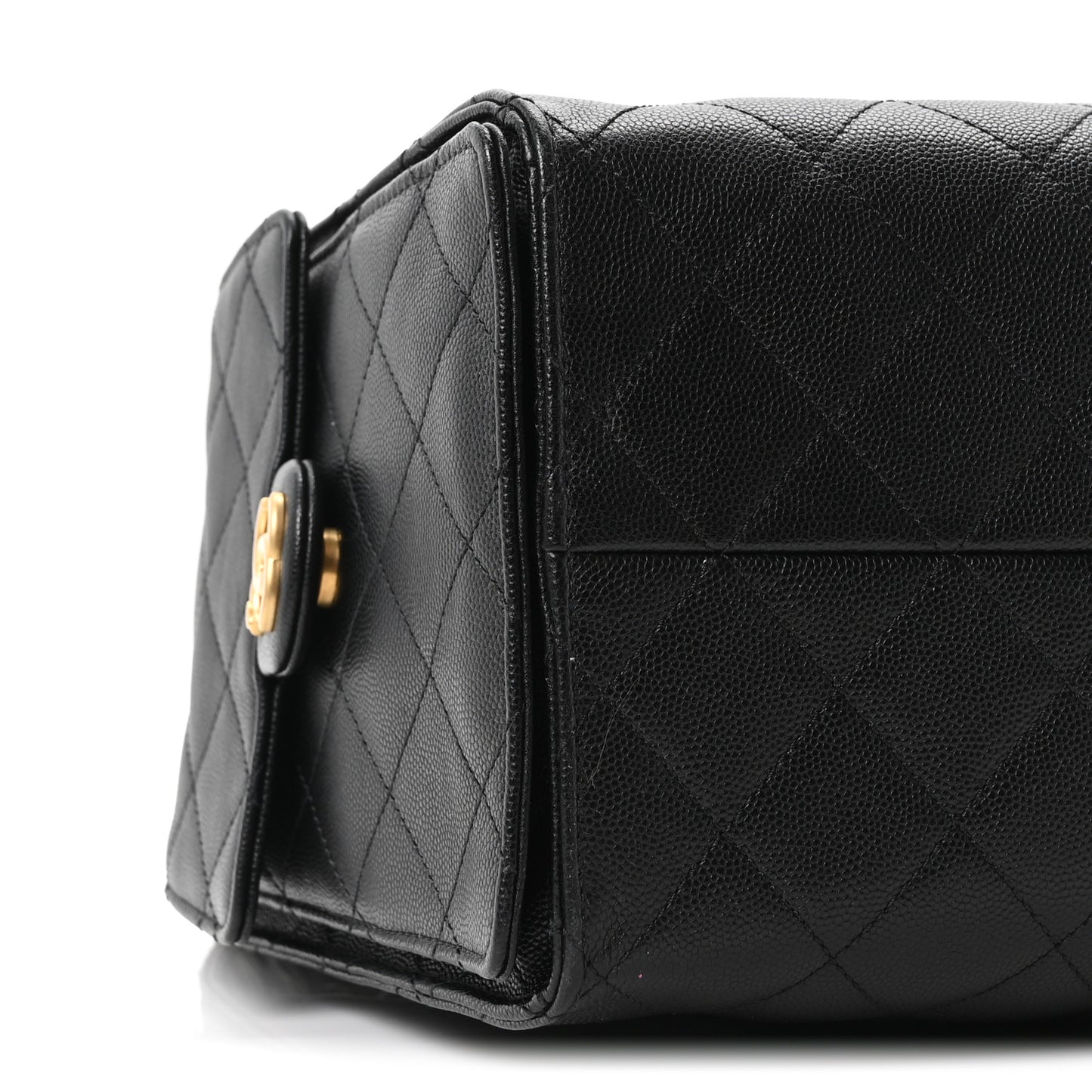 Caviar Quilted Medium Chanel 25 Handbag Black