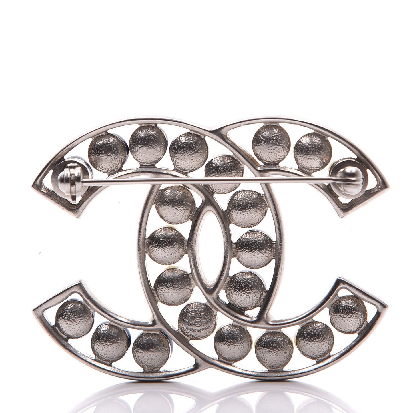 Pearl CC Brooch Blue Silver