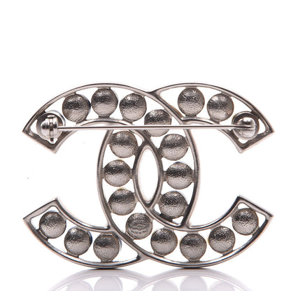 Chanel Pearl CC Brooch Blue Silver 3 of 5