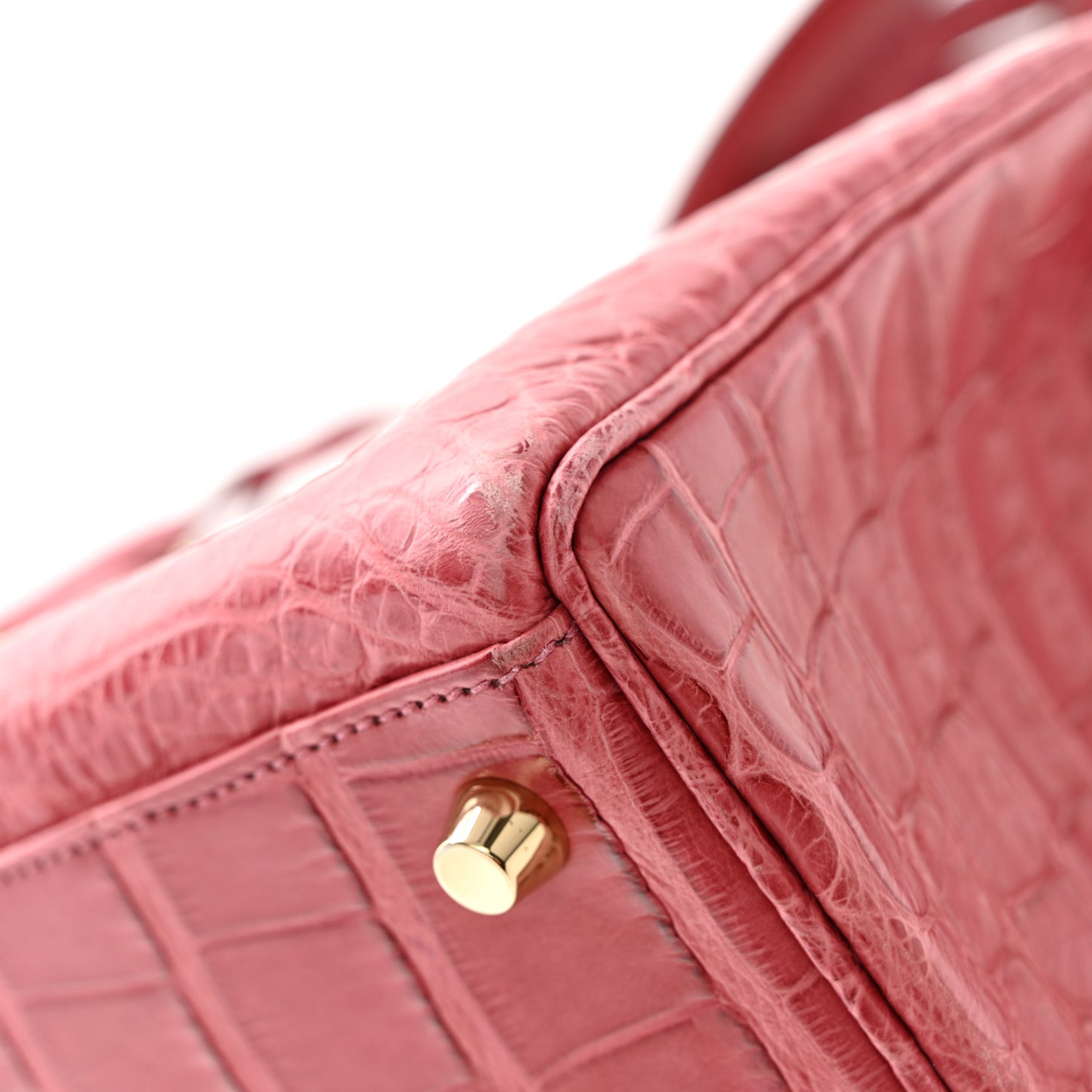 Matte Alligator Kelly Retourne 35 Rose De Bois