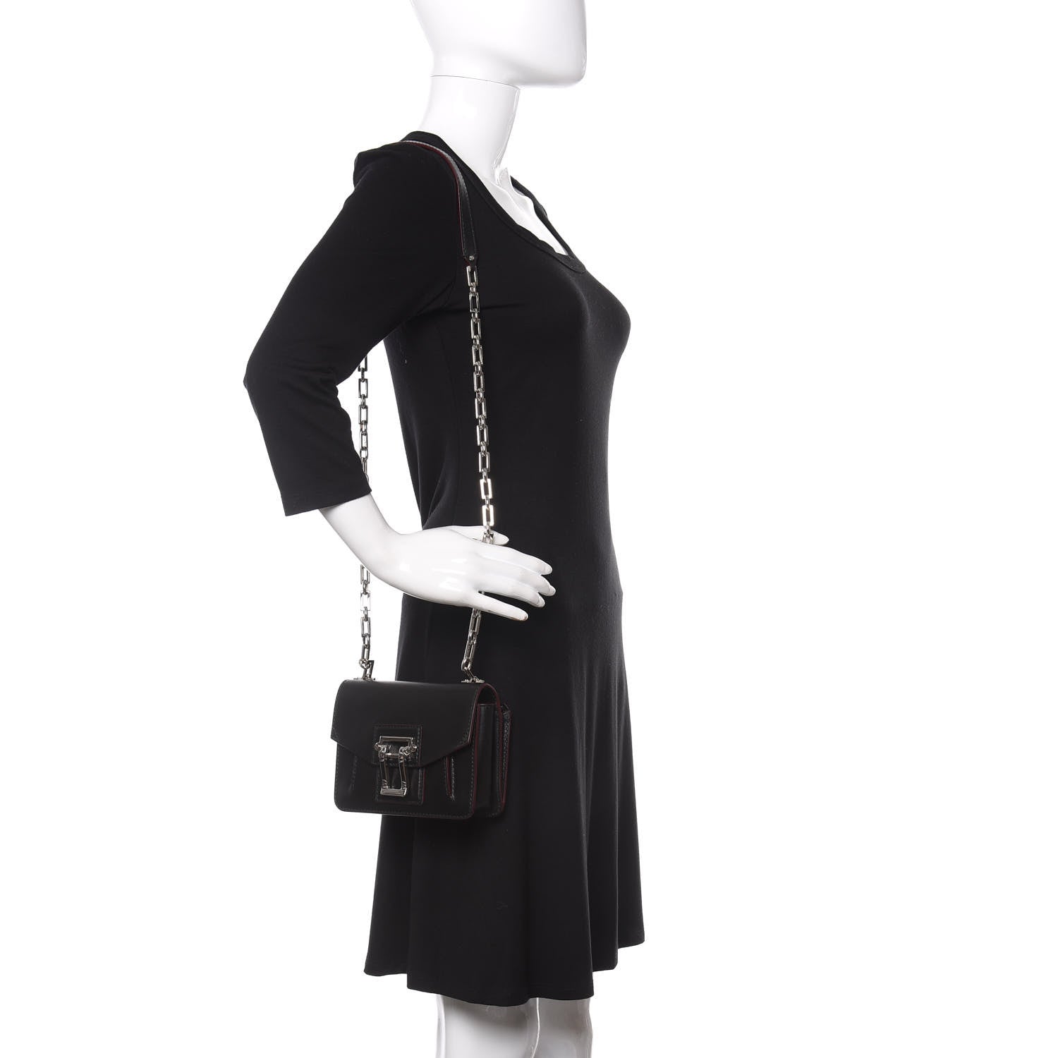 Proenza Schouler Smooth Calfskin Mini Hava Chain Crossbody Black 2 of 10