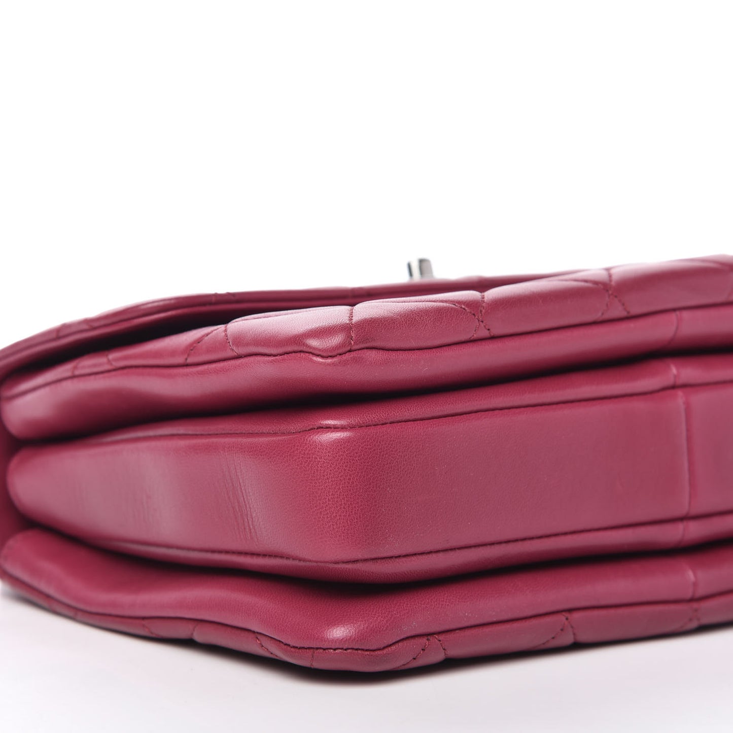 Lambskin Quilted Small Trendy CC Dual Handle Bag Dark Pink