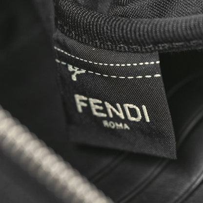 Fendi Cotton Canvas Vitello Grace Light Logo Pouch Black 6 of 8
