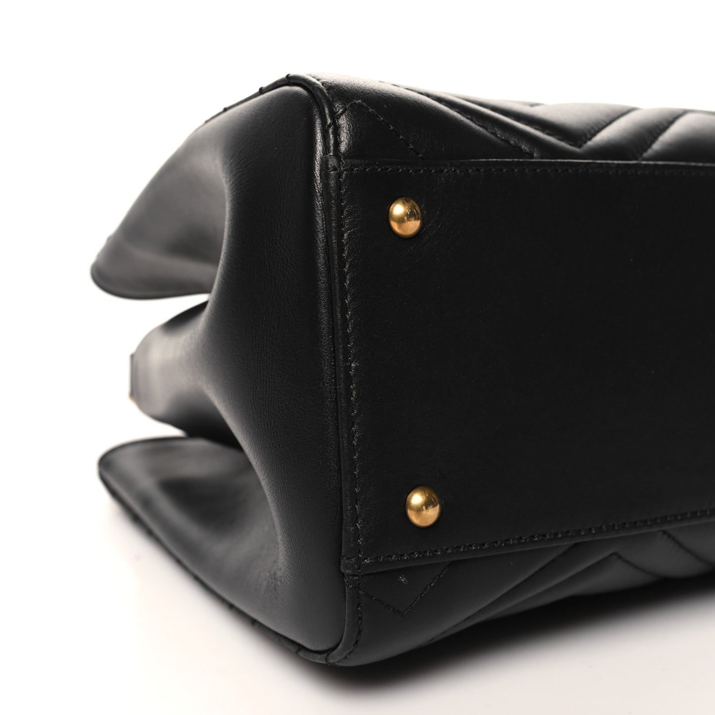 Calfskin Matelasse Small GG Marmont Tote Black