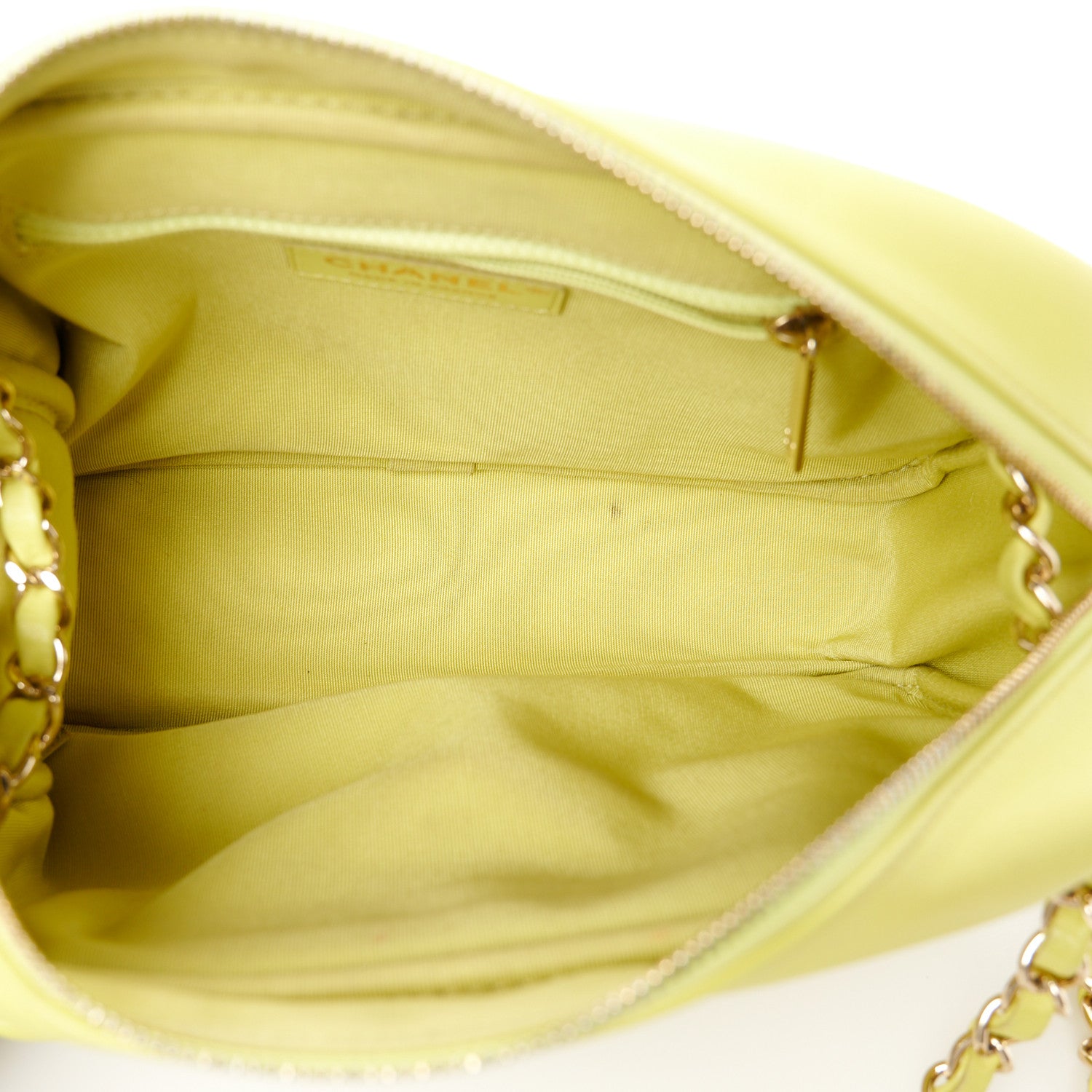 Chanel Calfskin Quilted Daily Chevron Camera Case Light Green 5 of 11