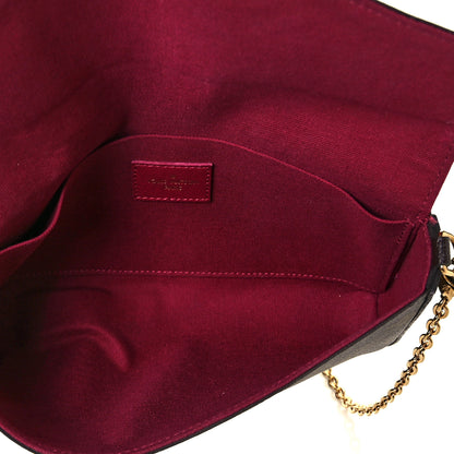 Louis Vuitton Monogram Pochette Felicie Chain Wallet Fuchsia 7 of 9