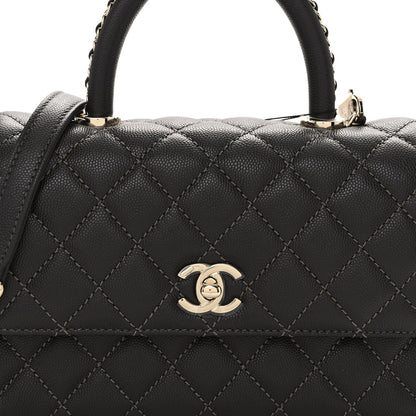 Chanel Caviar Quilted Mini Coco Chain Handle Flap Dark Brown 8 of 10