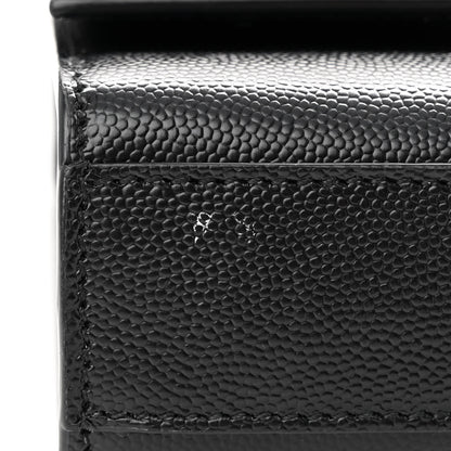 Saint Laurent Grain De Poudre Medium Classic Monogram Monochrome Kate Satchel Black 10 of 11
