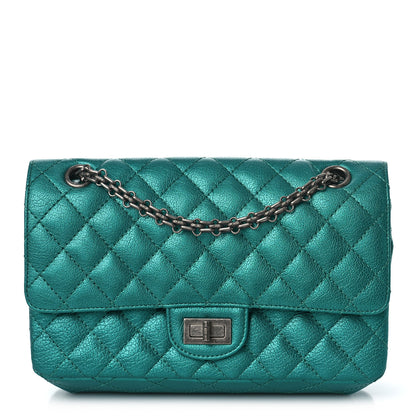 Chanel Metallic Sheepskin Quilted 2.55 Reissue 225 Flap Green 1 of 9