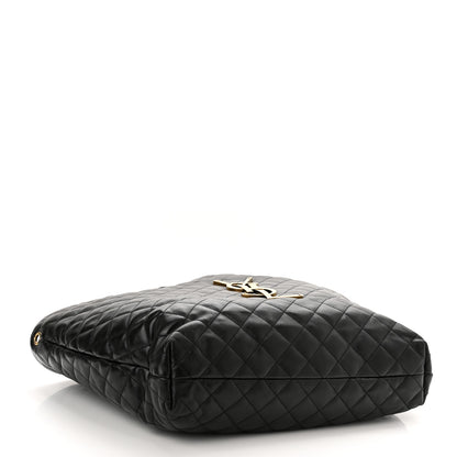 Saint Laurent Lambskin Quilted Maxi Icare Shopping Tote Black 5 of 12
