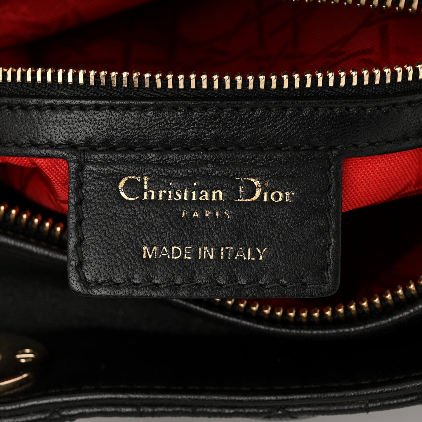 Lambskin Cannage Medium Lady Dior Black