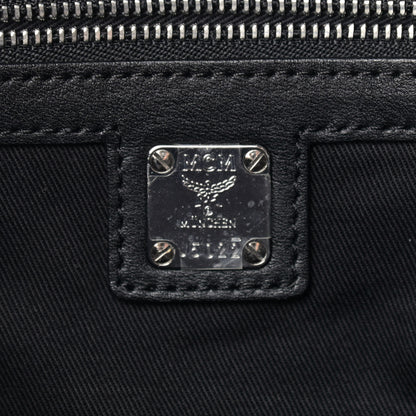 MCM Calfskin Ottomar Monogram Medium Klara Shopper Tote Black 6 of 14
