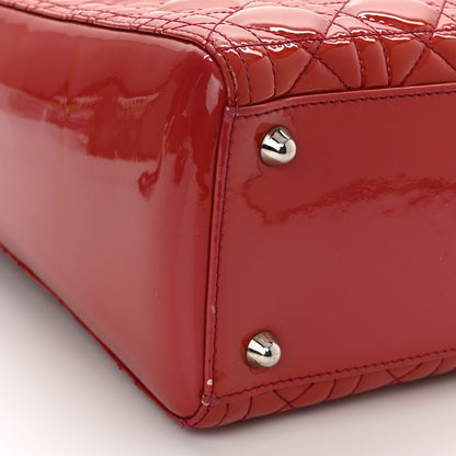 Christian Dior Patent Cannage Large Lady Dior Red 11 of 13