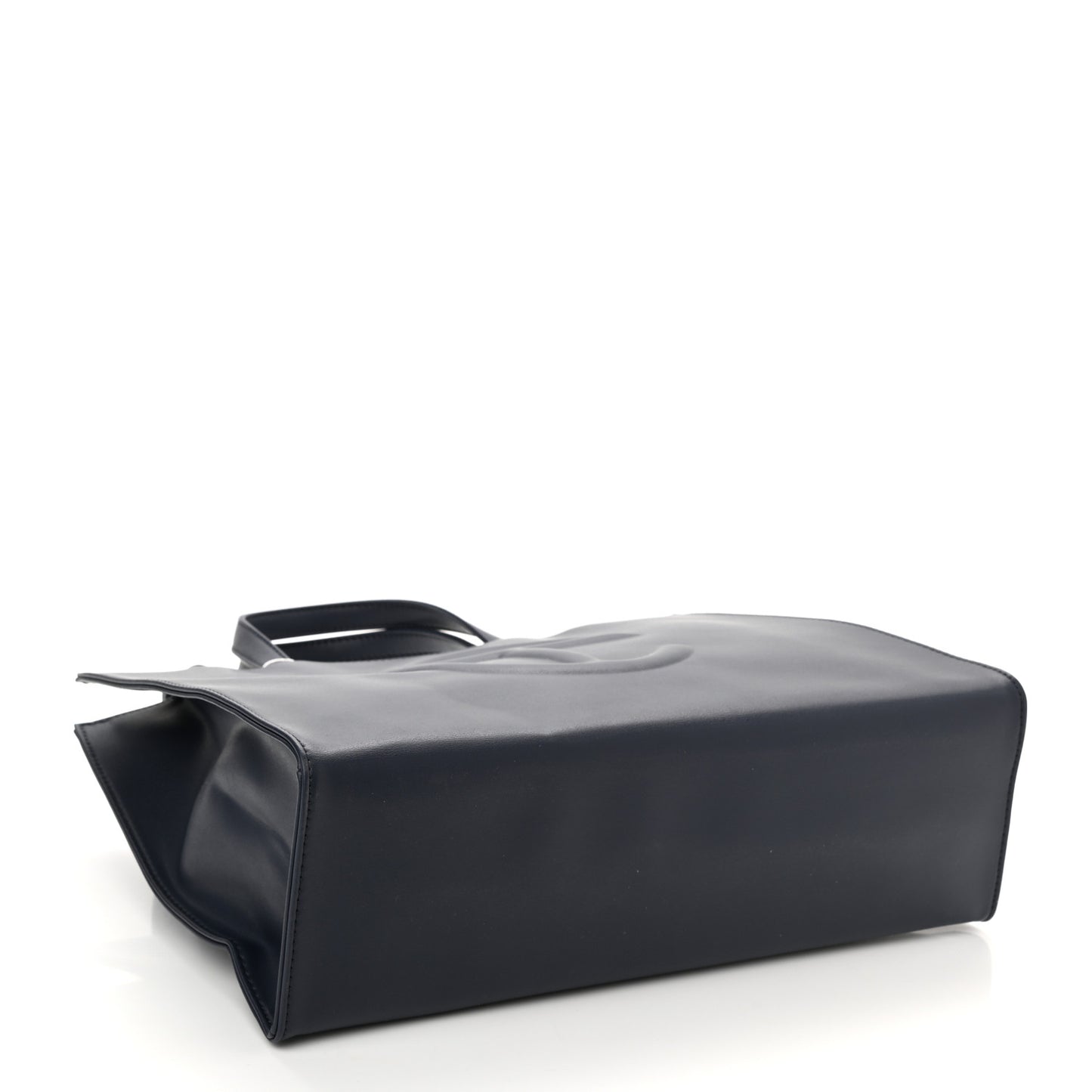 Vegan Leather Medium Shopping Bag Navy