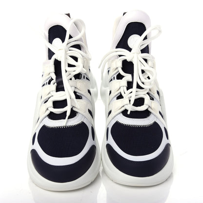 Louis Vuitton Calfskin Technical Nylon LV Archlight Sneakers 42 Marine 5 of 11