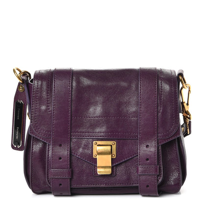 Proenza Schouler Lambskin PS1 Pouch Messenger Grape Jam 1 of 7