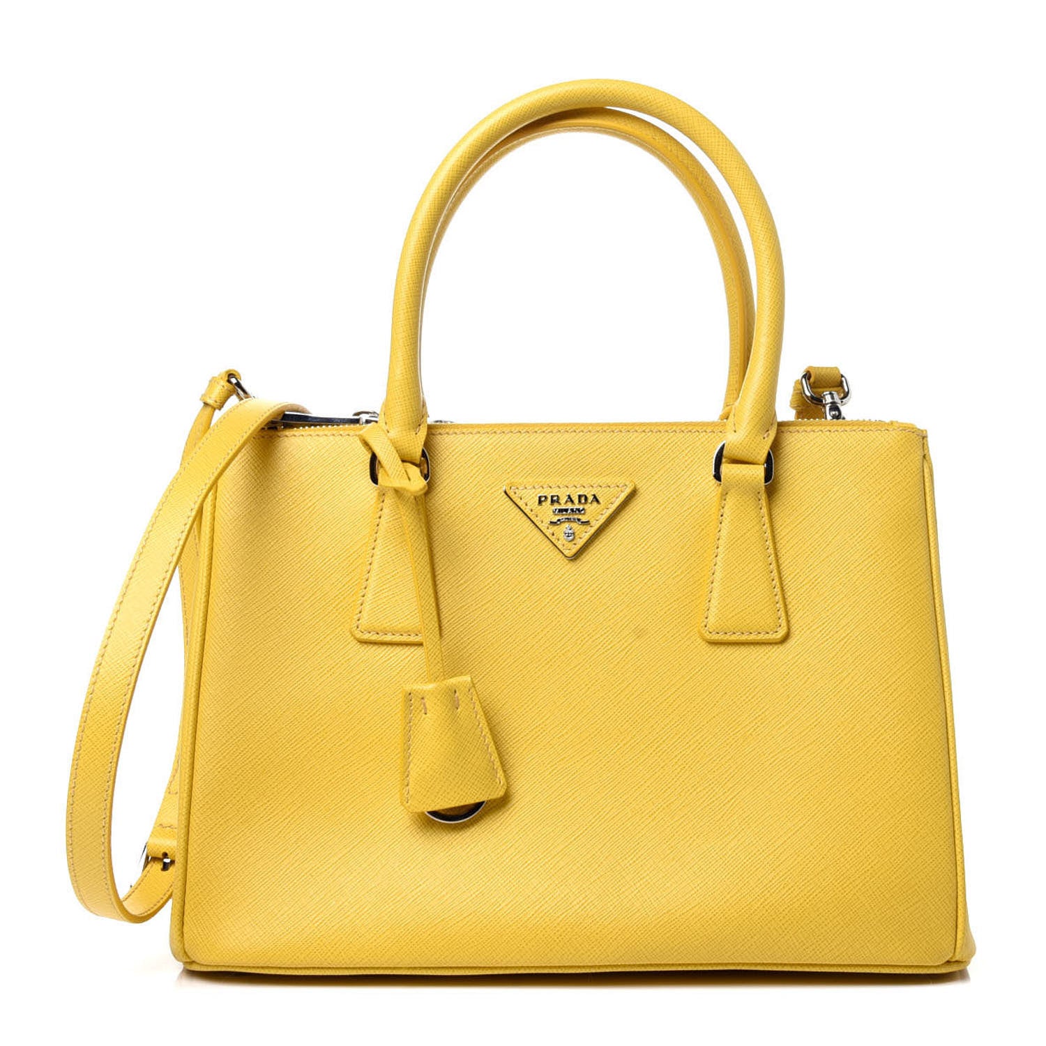 Prada Saffiano Small Galleria Double Zip Tote Soleil 2 of 20