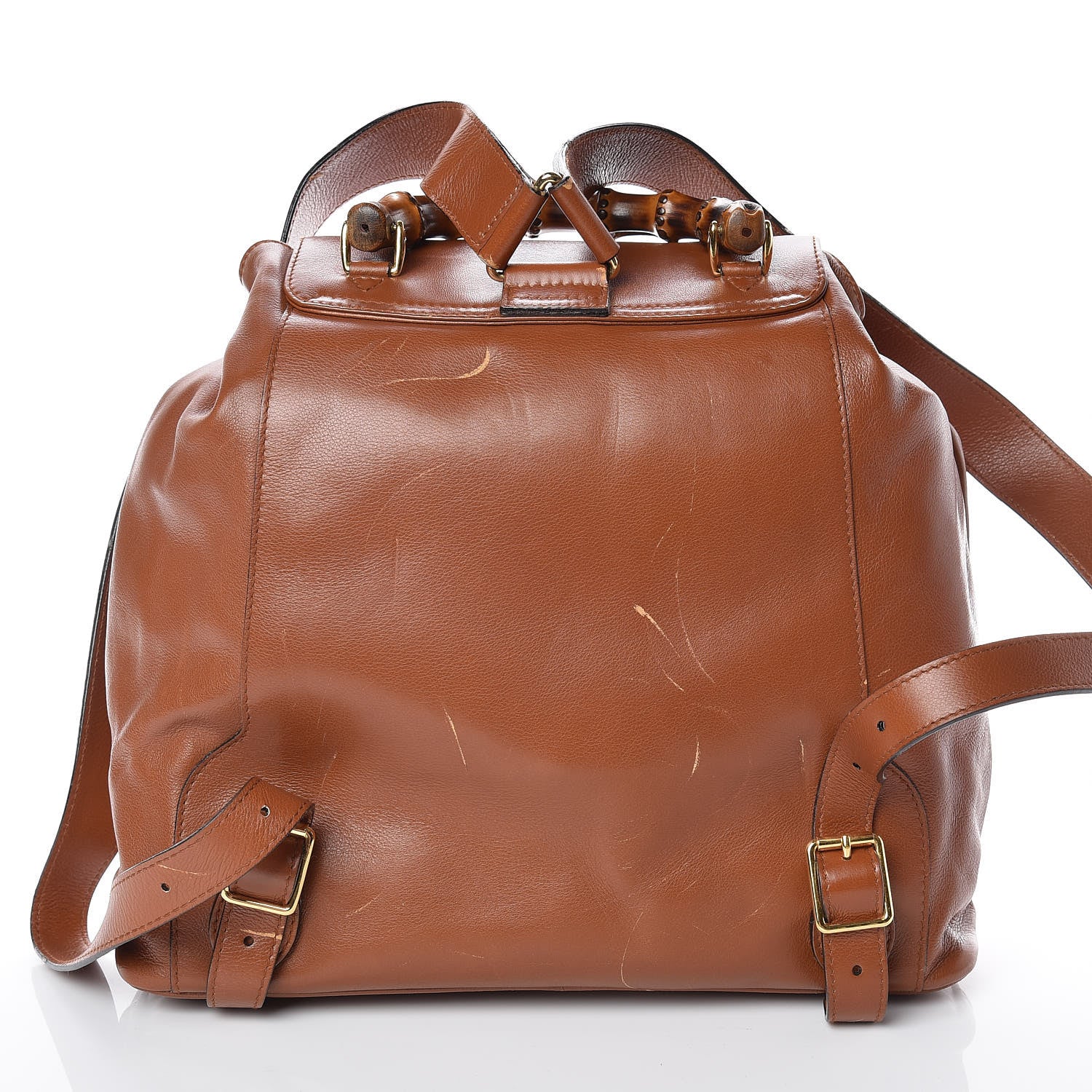 Gucci Calfskin Bamboo Backpack Brown 13 of 27