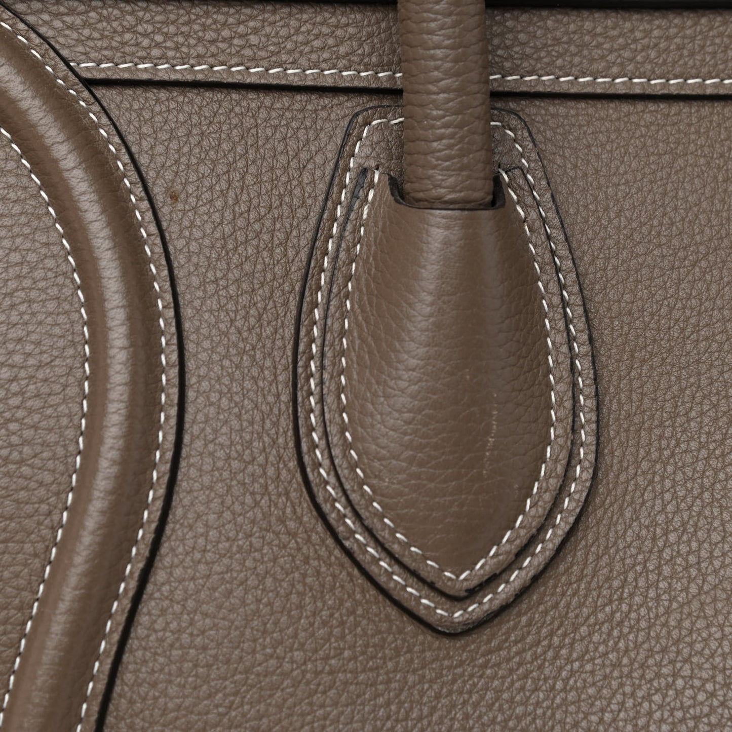 Drummed Calfskin Mini Luggage Bag Souris