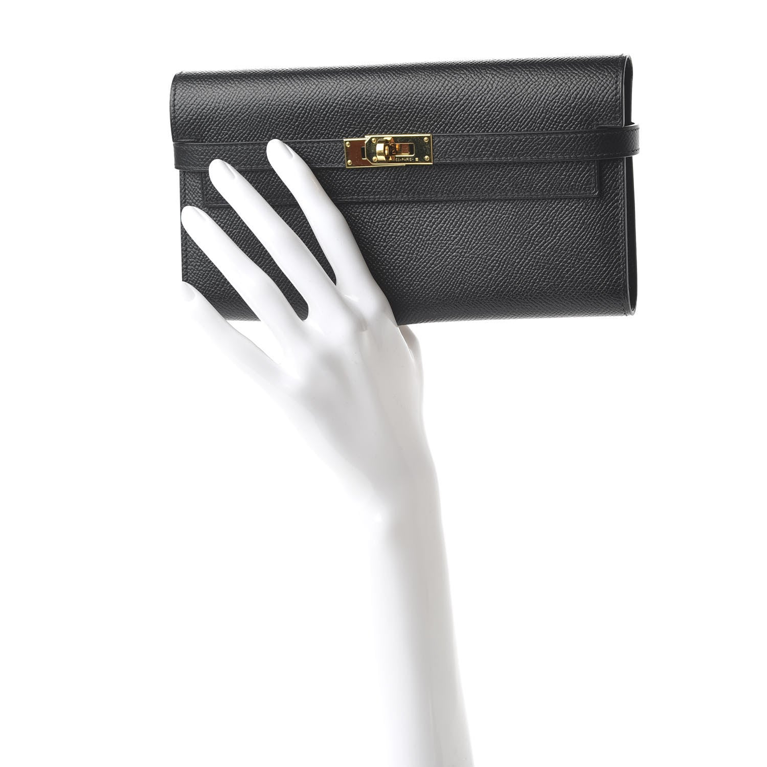 Hermes Epsom Kelly Longue Wallet Black 2 of 9