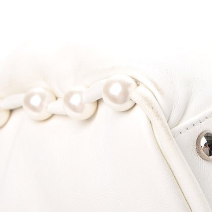 Chanel Lambskin Pearl Obsession Tote White 17 of 19