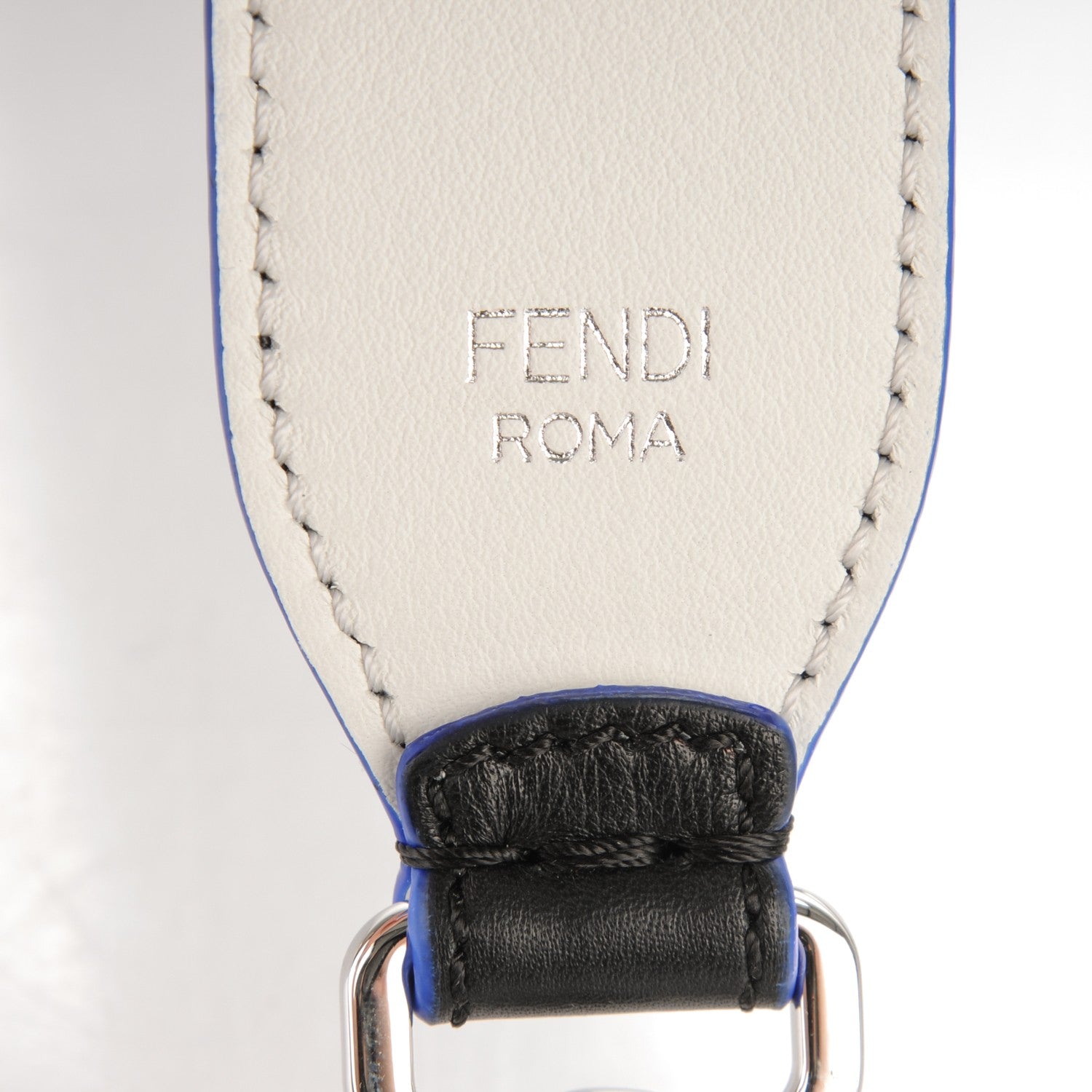 Fendi Vitello Dolce Mink Fur Karlito Inlay Strap You Black Multicolor 3 of 4