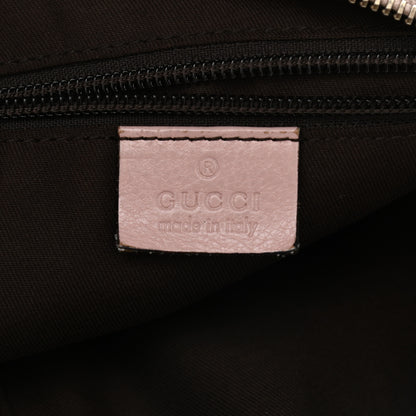 Gucci Monogram Web Medium Half Moon Hobo Blue Pink 6 of 16