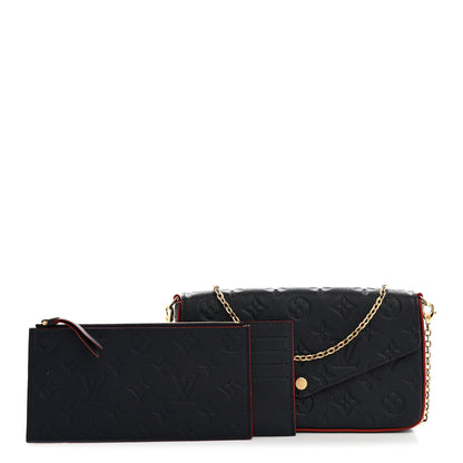 Louis Vuitton Empreinte Pochette Felicie Chain Wallet Marine Rouge 3 of 11