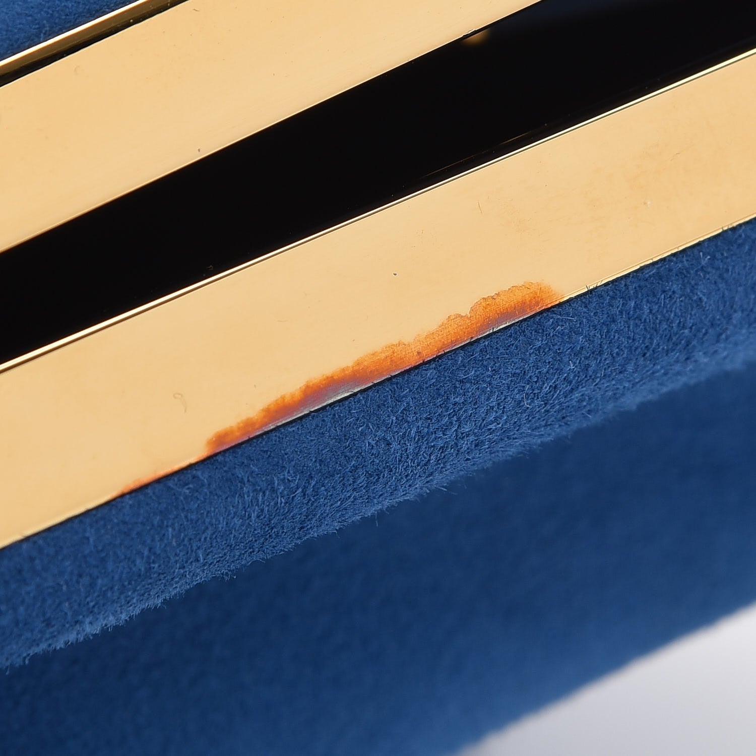 Mansur Gavriel Suede Volume Clutch Sea Blue 7 of 7