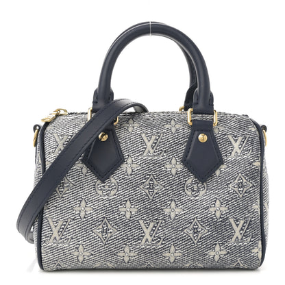 Louis Vuitton Monoglam Speedy Bandouliere 20 Blue 1 of 10