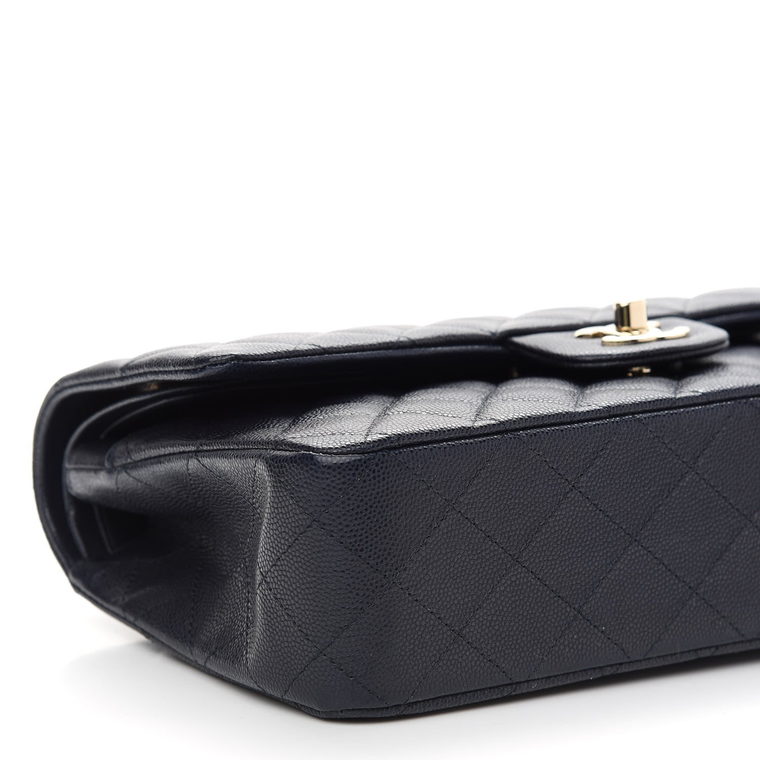 Chanel Caviar Quilted Medium Double Flap Navy 14 of 17