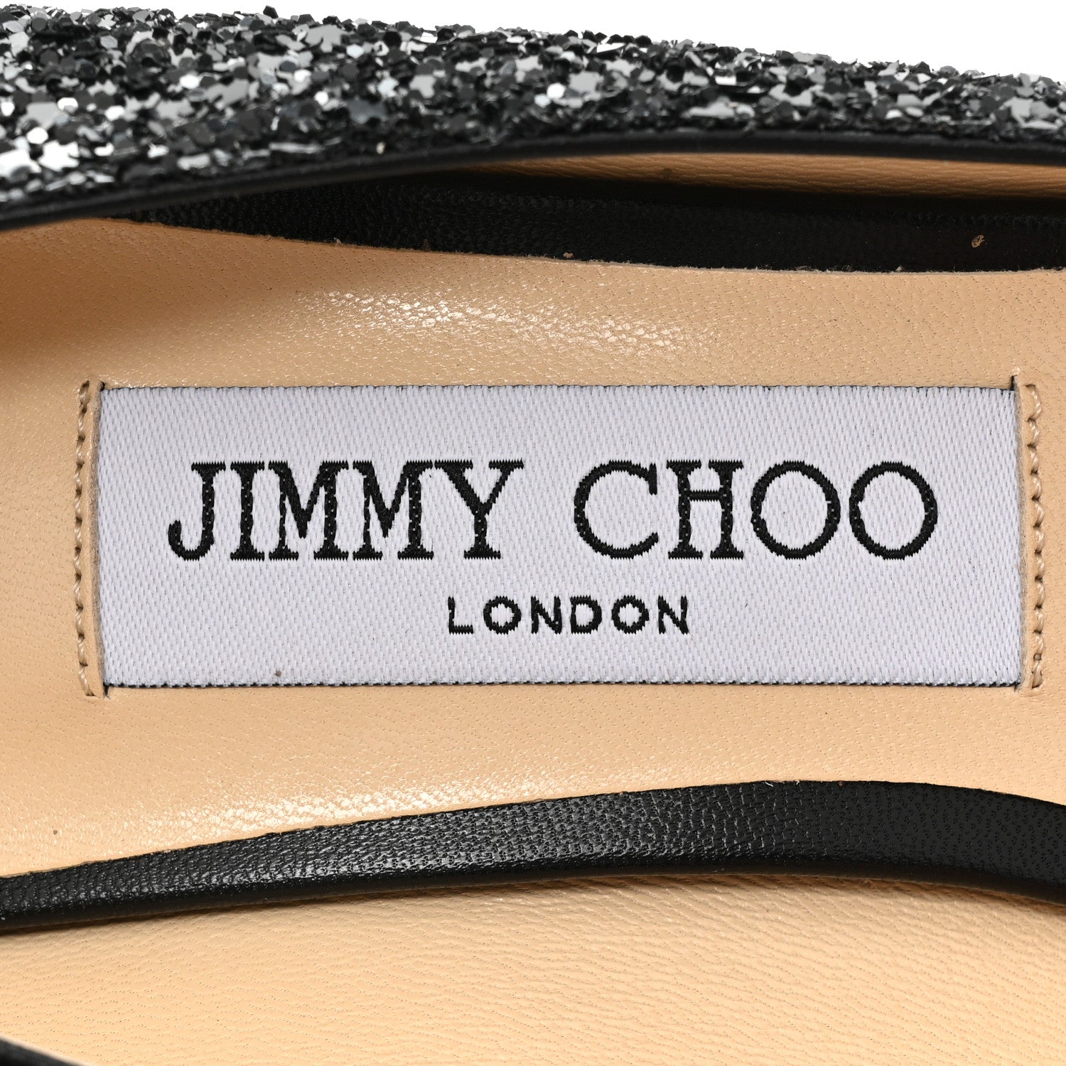 Jimmy Choo Coarse Glitter Pointy Toe Romy 85 Pumps 37 Black 6 of 7