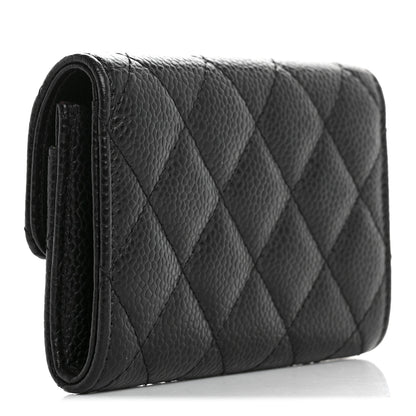 Chanel Caviar Quilted Flap Card Holder Wallet Black 3 of 8