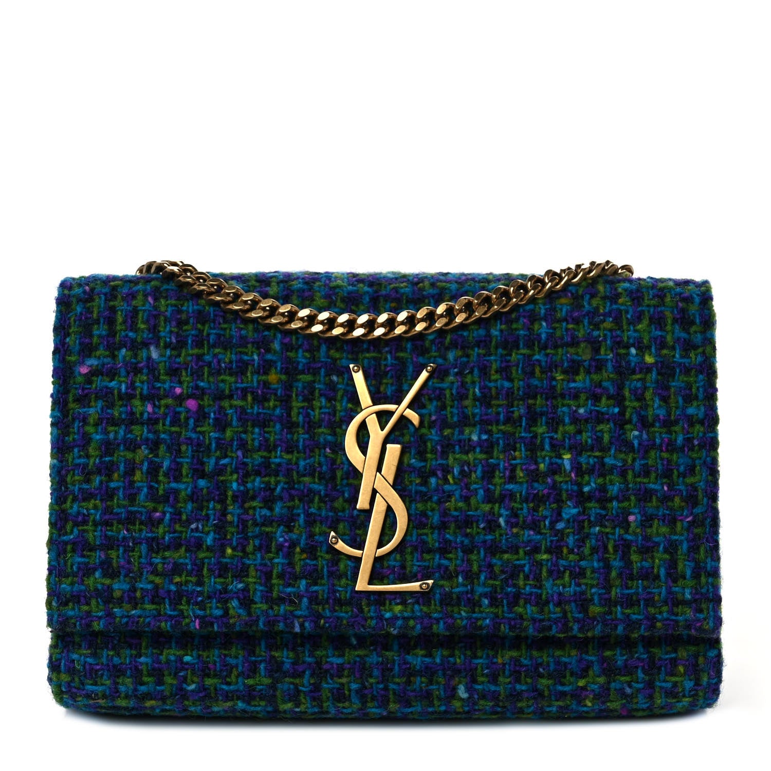 Saint Laurent Tweed Small Monogram Kate Satchel Multicolor 1 of 9
