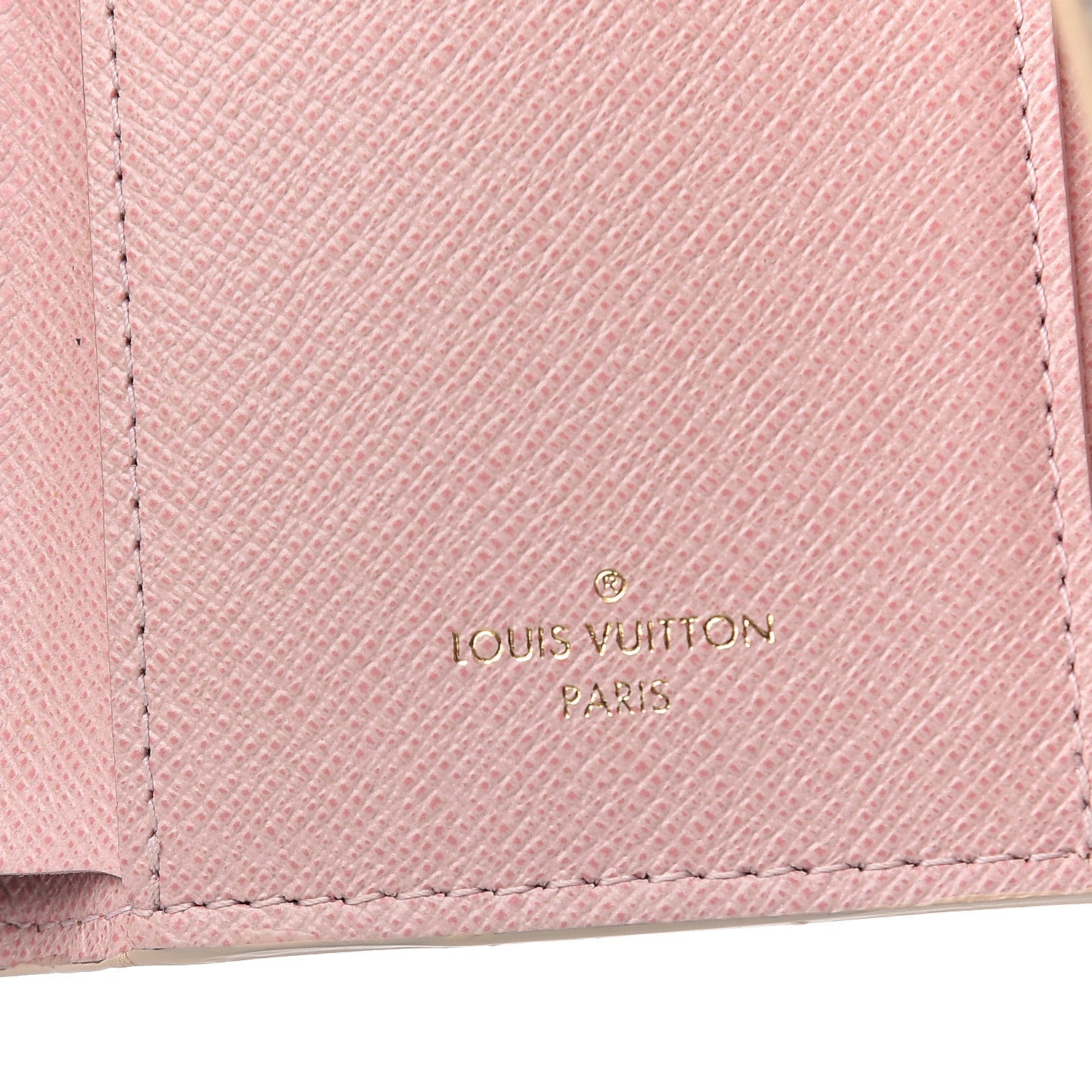Louis Vuitton Damier Azur Victorine Wallet Rose Ballerine 5 of 5