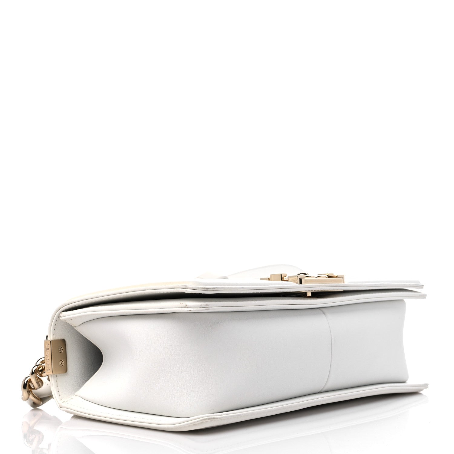Chanel Calfskin Quilted Medium Boy Flap White 4 of 13