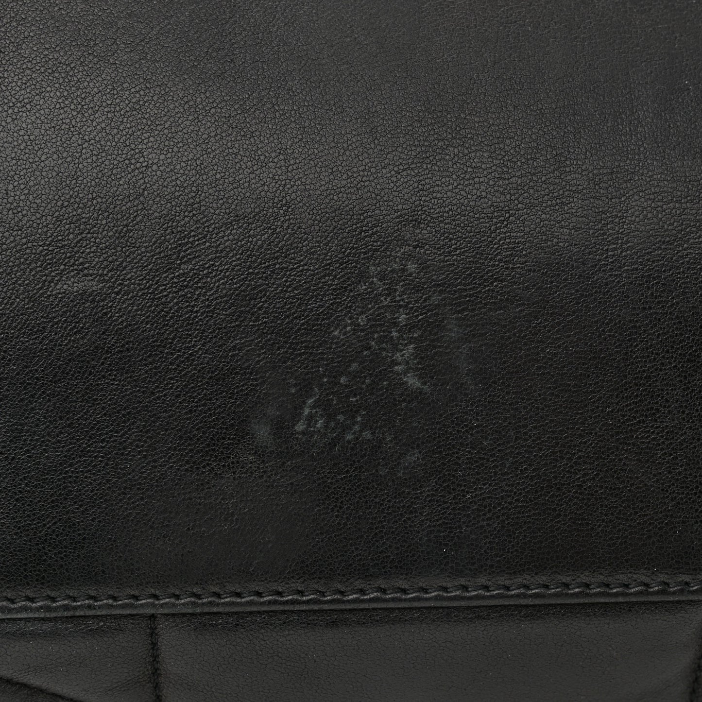 Lambskin Quilted Medium Loulou Puffer Monogram Chain Satchel Black