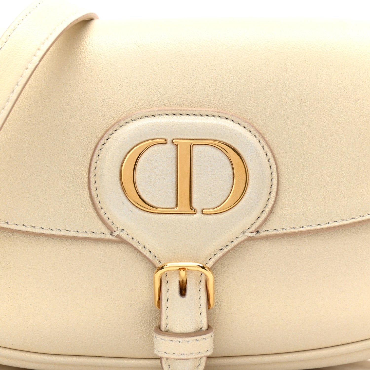 Christian Dior Metallic Box Calfskin East West Bobby Gold 6 of 9