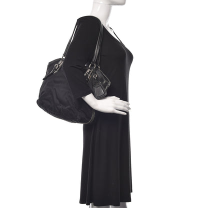 Prada Tessuto Nylon Zip Around Shoulder Bag Black 2 of 11