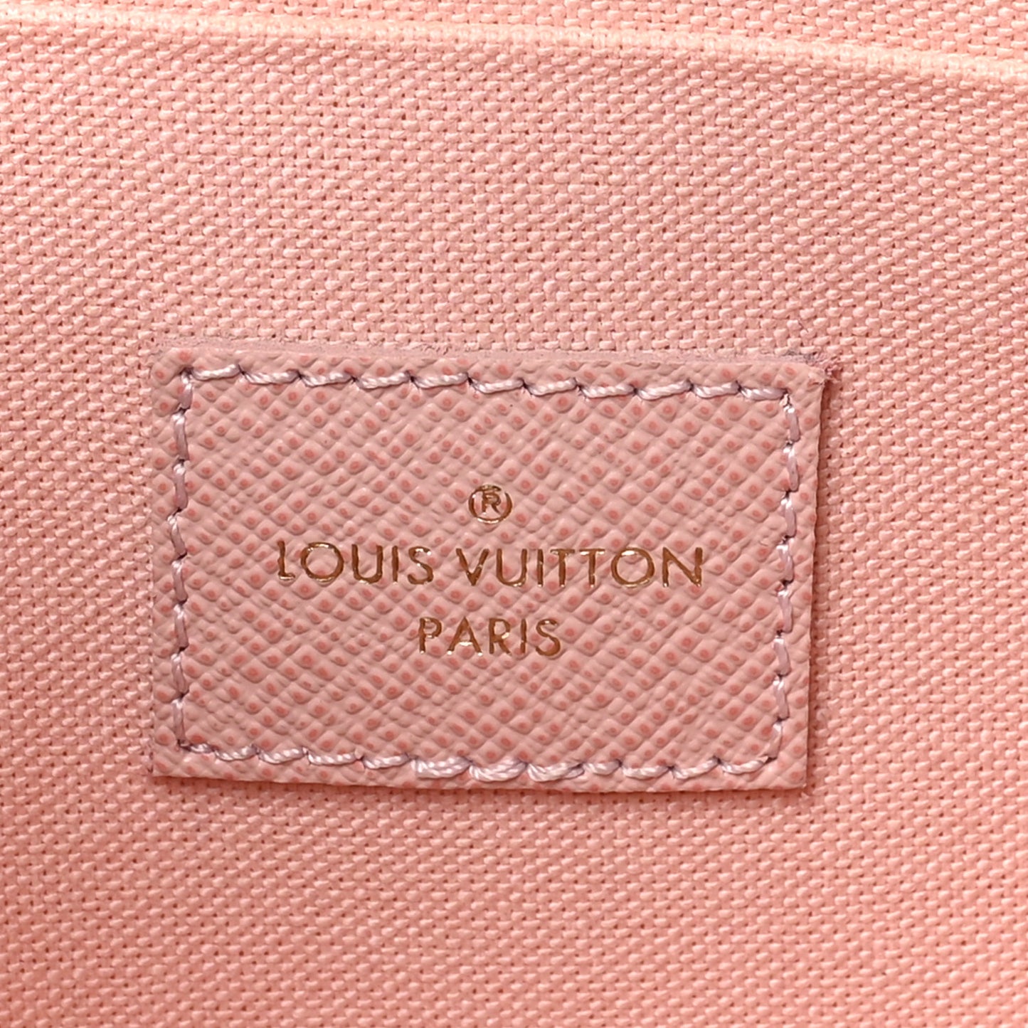 Damier Azur Pochette Felicie Chain Wallet Rose Ballerine