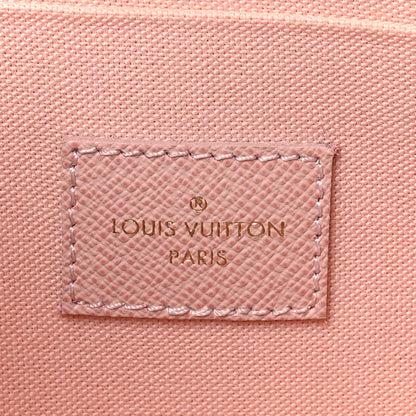 Louis Vuitton Damier Azur Pochette Felicie Chain Wallet Rose Ballerine 7 of 12