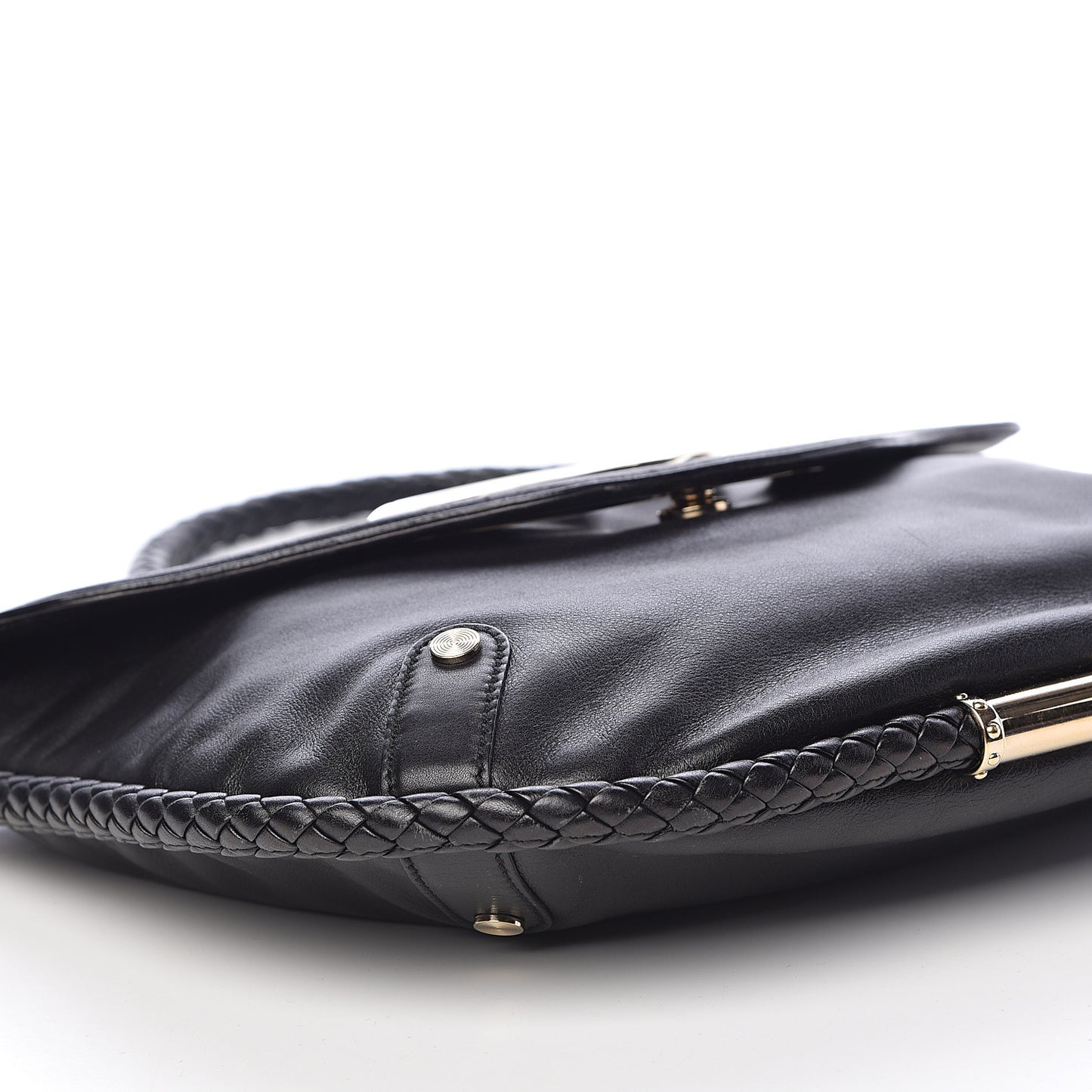 Calfskin Medium Britt Tassel Shoulder Bag Black
